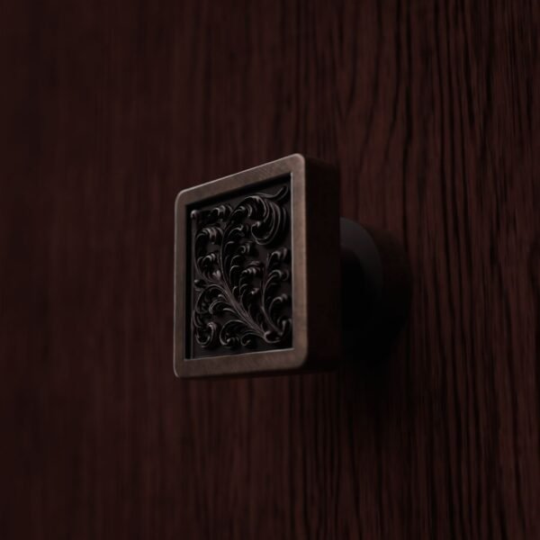 Palazzo Square, Scrollwork, S, Antique Copper