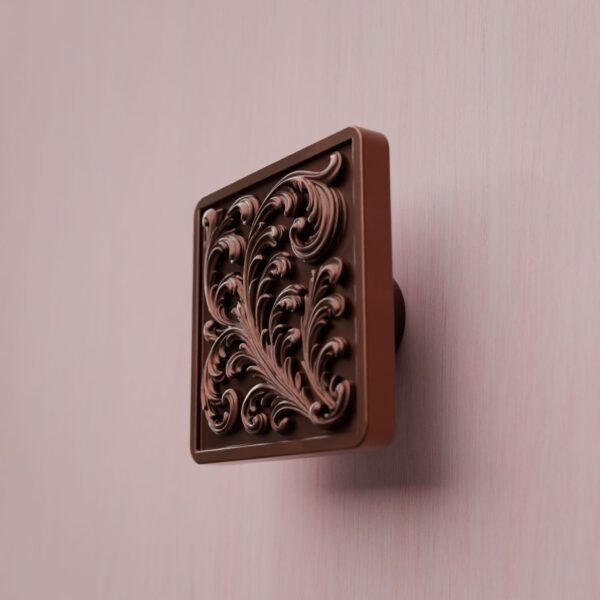Carré Palazzo — Rinceaux — L — Cuivre Satiné