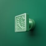 Palazzo Square, Scrollwork, S, Light Emerald
