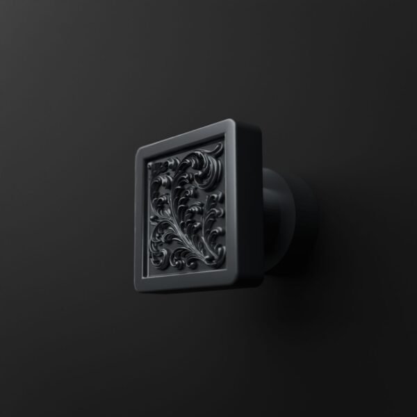 Palazzo Square, Scrollwork, S, Titanium Gray