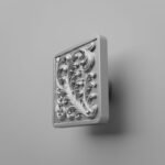 Carré Palazzo Rinceaux Gris argenté - Holdon Paris