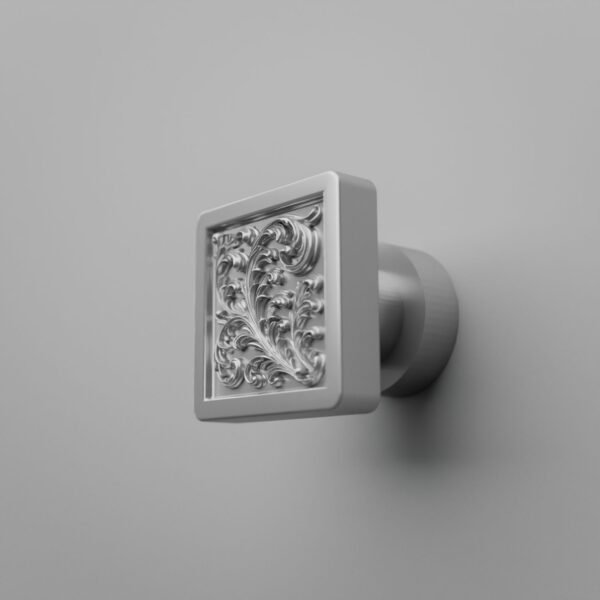 Carré Palazzo — Rinceaux — S — Gris argenté