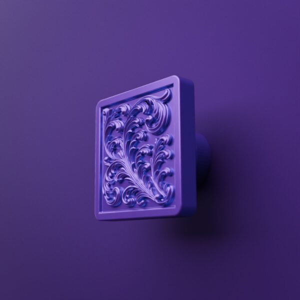 Carré Palazzo — Rinceaux — M — Lilas Sombre