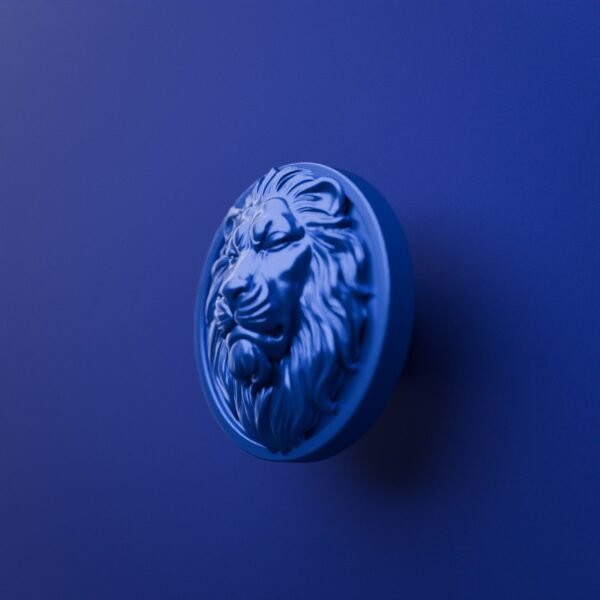 Rond Classica — Lion Endormi — L — Bleu Electrique