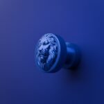 Rond Classica Lion Endormi Bleu Electrique - Holdon Paris