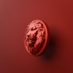 Rond Classica Lion Endormi Candy Red - Holdon Paris