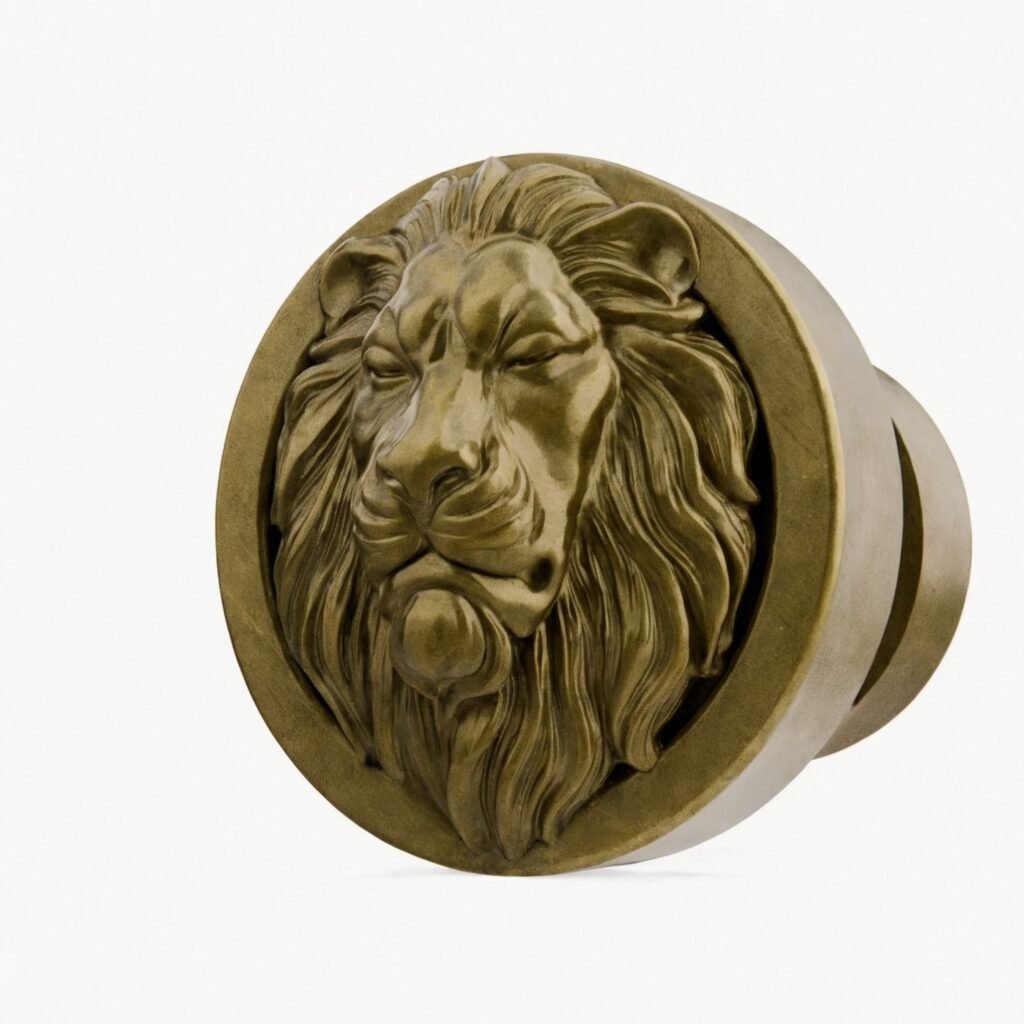 Rond Classica Lion Endormi Laiton Satiné - Holdon Paris