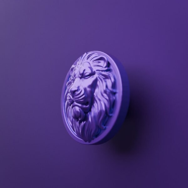 Classica Round, Sleeping Lion, L, Dark Lilac