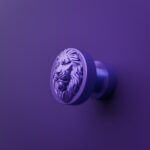 Rond Classica Lion Endormi Lilas Sombre - Holdon Paris