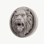 Rond Classica Lion Rugissant Aluminium Satiné taille Header – Holdon - Holdon Paris