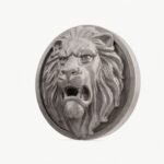 Rond Classica Lion Rugissant Aluminium Satiné taille Header – Holdon - Holdon Paris