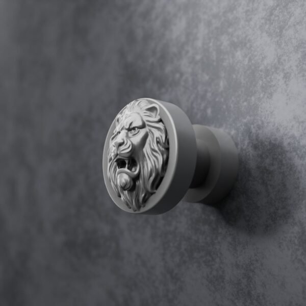 Rond Classica — Lion Rugissant — S — Aluminium Satiné