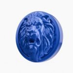 Rond Classica Lion Rugissant Bleu Electrique taille Header – Holdon - Holdon Paris