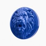 Rond Classica Lion Rugissant Bleu Electrique taille Header – Holdon - Holdon Paris
