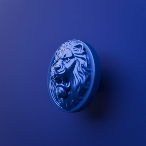Rond Classica — Lion Rugissant — L — Bleu Electrique