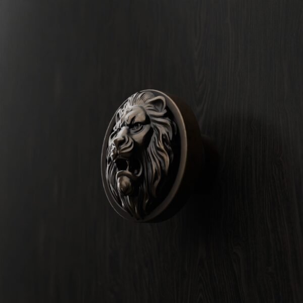 Rond Classica — Lion Rugissant — M — Bronze Ancien