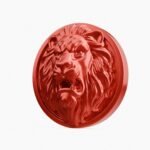 Rond Classica Lion Rugissant Candy Red taille Header – Holdon - Holdon Paris