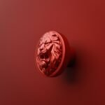Rond Classica Lion Rugissant Candy Red - Holdon Paris