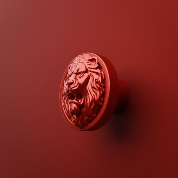 Rond Classica — Lion Rugissant — M — Candy Red