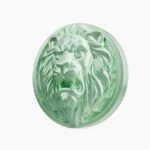 Rond Classica Lion Rugissant Emeraude Claire taille Header – Holdon - Holdon Paris