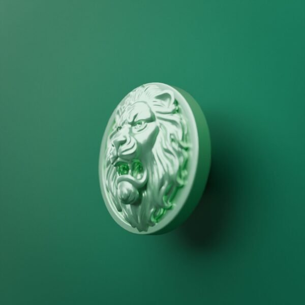 Rond Classica — Lion Rugissant — L — Emeraude Claire