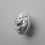Rond Classica Lion Rugissant Gris argenté - Holdon Paris