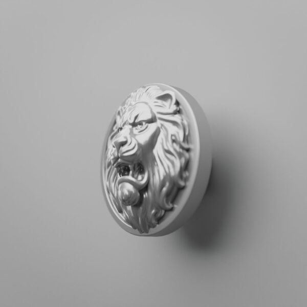 Rond Classica — Lion Rugissant — L — Gris argenté