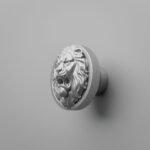 Rond Classica Lion Rugissant Gris argenté - Holdon Paris