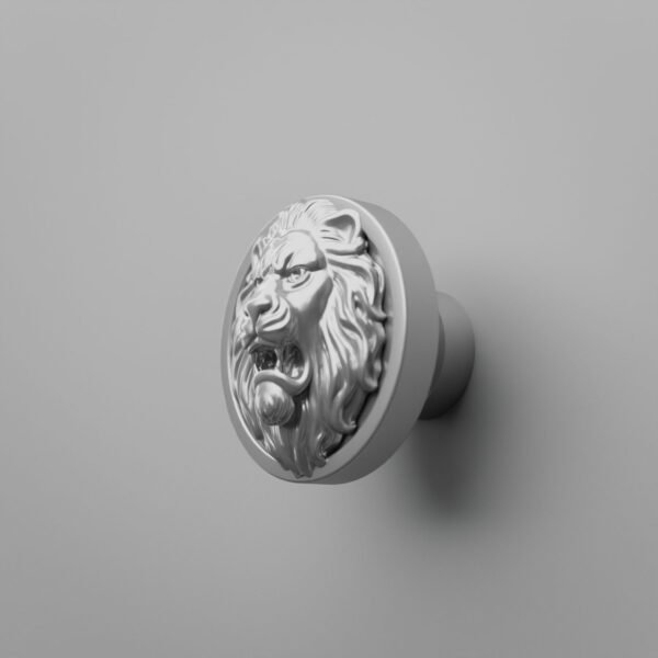 Rond Classica — Lion Rugissant — M — Gris argenté