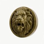Rond Classica Lion Rugissant Laiton Satiné - Holdon Paris