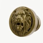 Rond Classica Lion Rugissant Laiton Satiné - Holdon Paris