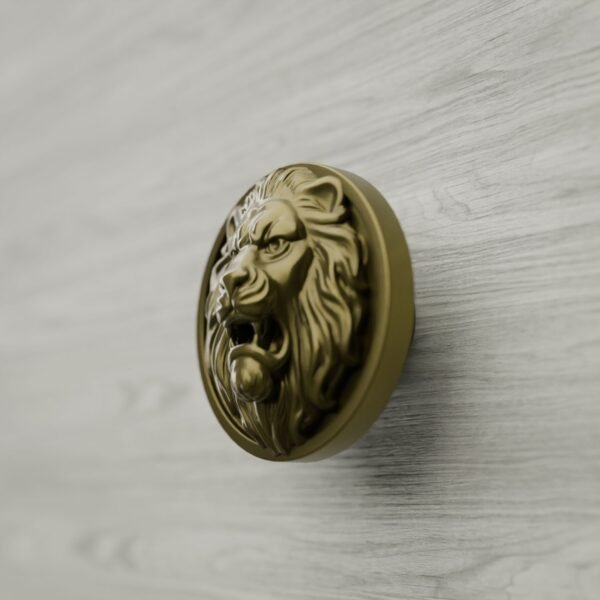 Rond Classica — Lion Rugissant — L — Laiton Satiné