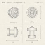 Rond Classica Lion Rugissant sketch 3D - Holdon Paris