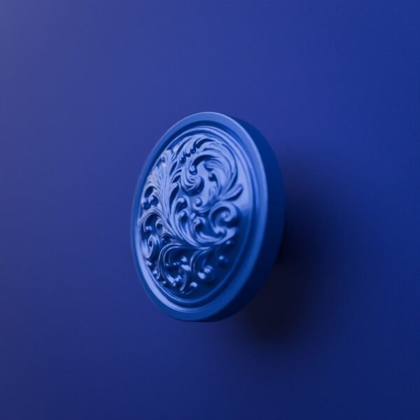 Rond Classica — Rinceaux — L — Bleu Electrique