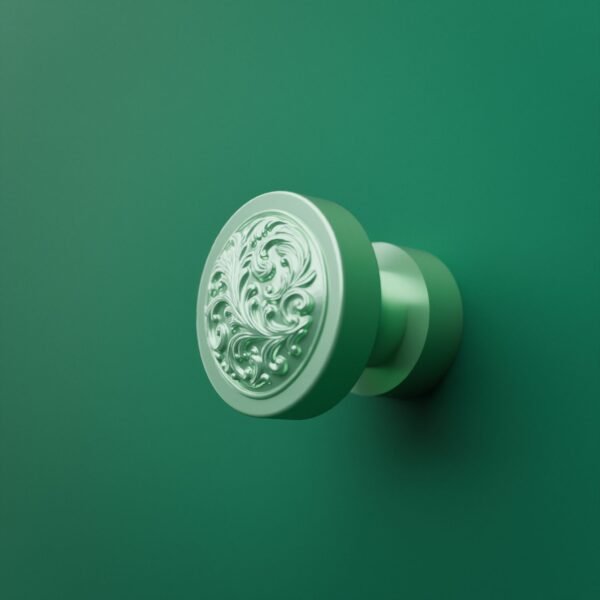 Classica Round, Scrollwork, S, Light Emerald