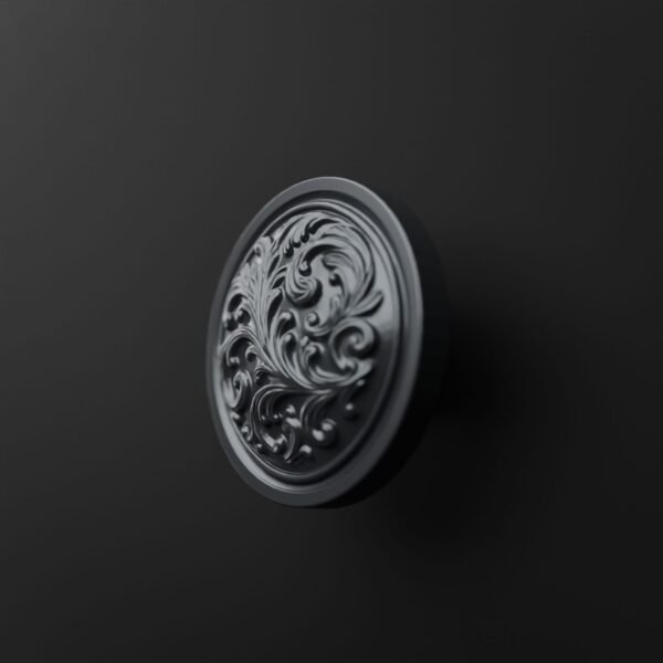Rond Classica — Rinceaux — L — Gris Titane