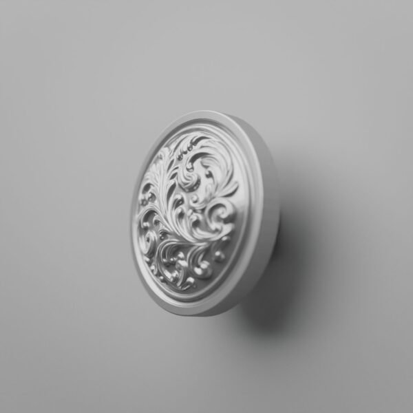 Rond Classica — Rinceaux — L — Gris argenté