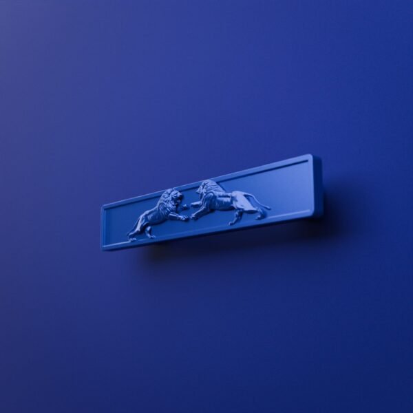 Barre Palazzo — Lion Rugissant — M — Bleu Electrique