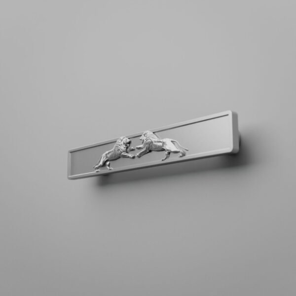 Barre Palazzo — Lion Rugissant — L — Gris argenté