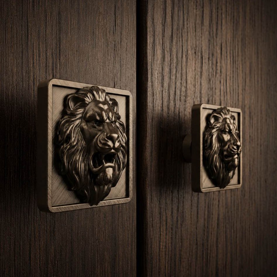 Lion Rugissant sur carre palazzo