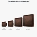 Poignée Carré Palazzo Essentiel Cuivre Ancien — comparaison des tailles — Holdon Paris