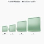 Poignée Carré Palazzo Essentiel Emeraude Claire — comparaison des tailles — Holdon Paris