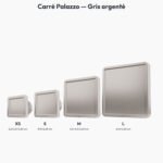 Poignée Carré Palazzo Essentiel Gris argenté — comparaison des tailles — Holdon Paris