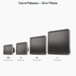 Poignée Carré Palazzo Essentiel Gris Titane — comparaison des tailles — Holdon Paris