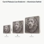 Poignée Carré Palazzo Lion Endormi Aluminium Satiné — comparaison des tailles — Holdon Paris