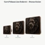 Poignée Carré Palazzo Lion Endormi Bronze Ancien — comparaison des tailles — Holdon Paris