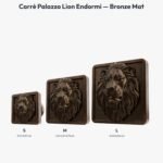 Poignée Carré Palazzo Lion Endormi Bronze Mat — comparaison des tailles — Holdon Paris