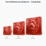 Poignée Carré Palazzo Lion Endormi Candy Red — comparaison des tailles — Holdon Paris