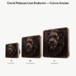 Poignée Carré Palazzo Lion Endormi Cuivre Ancien — comparaison des tailles — Holdon Paris