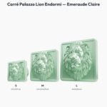 Poignée Carré Palazzo Lion Endormi Emeraude Claire — comparaison des tailles — Holdon Paris